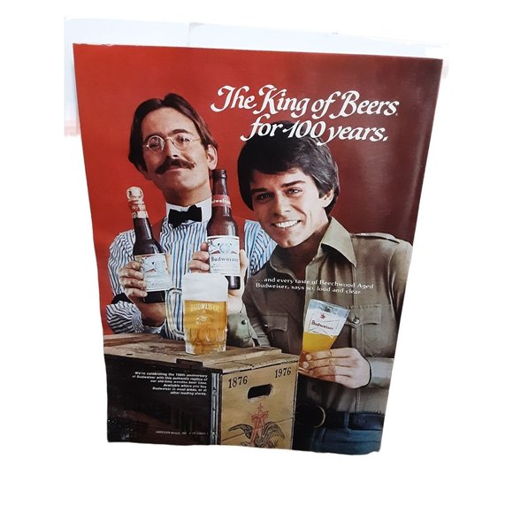 1976 Budweiser King Of Beers 100 Years Original Ad Vintage 70s Ephemera - Picture 1 of 1